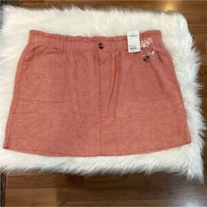 Sonoma Utility Skirt woman’s size XXL soft orange color pockets zipper b…